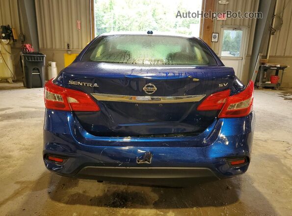3N1AB7AP8KL610756 2019 NISSAN SENTRA Blue უკანა ხედი