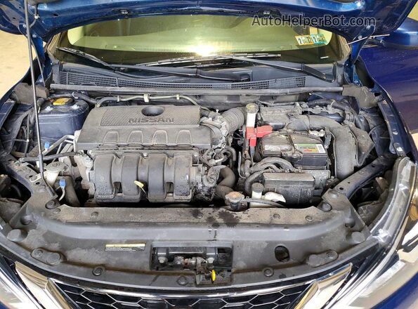 3N1AB7AP8KL610756 2019 NISSAN SENTRA Blue უკანა სალონის ხედი