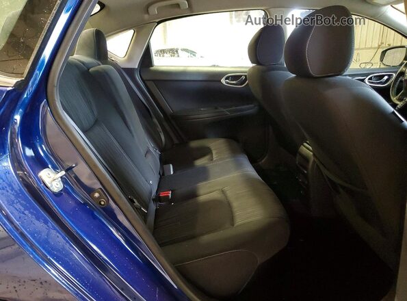 3N1AB7AP8KL610756 2019 NISSAN SENTRA Blue უკანა სავარძლების ხედი