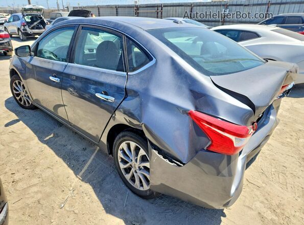 3N1AB7AP8KL629162 2019 NISSAN SENTRA Серый Задняя левая четверть