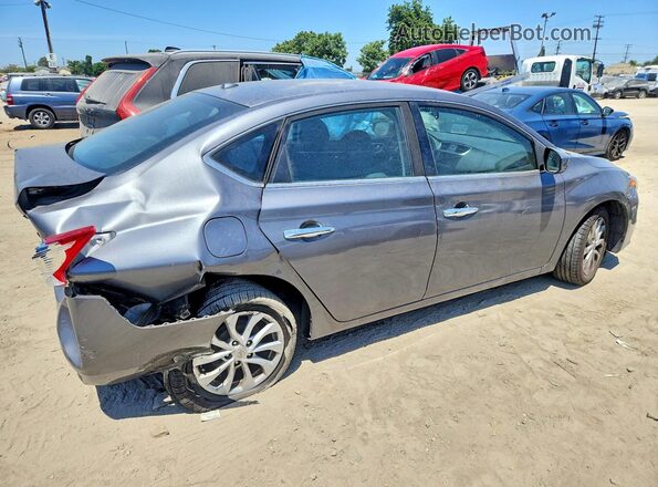 3N1AB7AP8KL629162 2019 NISSAN SENTRA Серый Задняя правая четверть