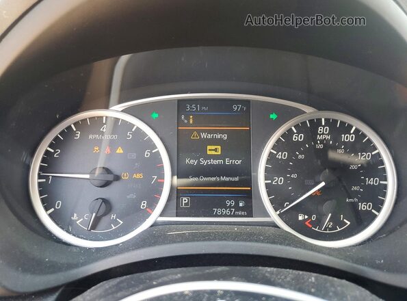 3N1AB7AP8KY219853 2019 NISSAN SENTRA Gray ხელსაწყოთა პანელის ხედი