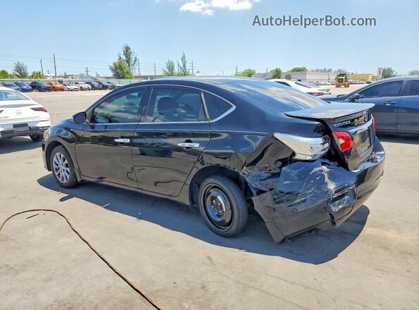 3N1AB7AP8KY257194 2019 NISSAN SENTRA Black უკანა მარცხენა
