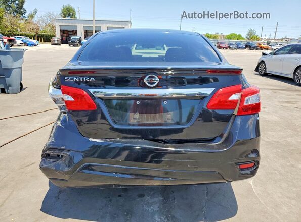 3N1AB7AP8KY257194 2019 NISSAN SENTRA Black უკანა ხედი