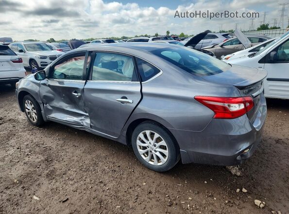 3N1AB7AP8KY259303 2019 NISSAN SENTRA Gray Trasero izquierdo