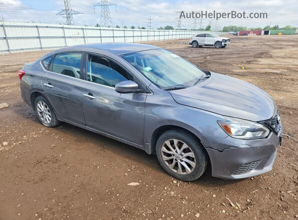 3N1AB7AP8KY259303 2019 NISSAN SENTRA Gray Delantero derecho