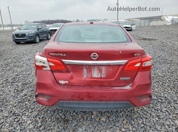 3N1AB7AP8KY266316 2019 NISSAN SENTRA Red Вид щитка приладів