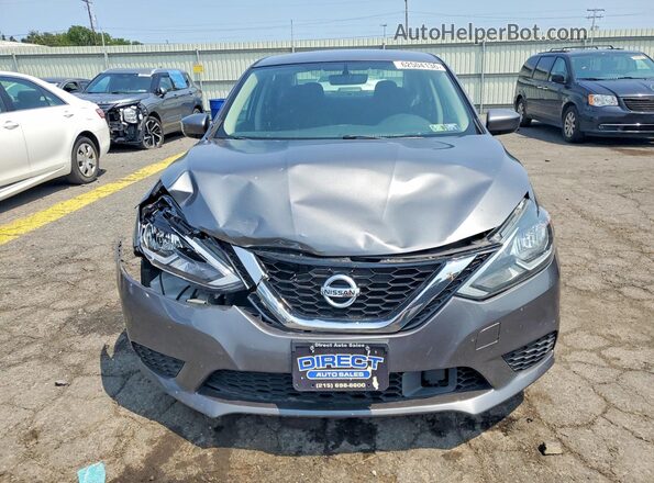 3N1AB7AP8KY304420 2019 NISSAN SENTRA Серый Вид спереди