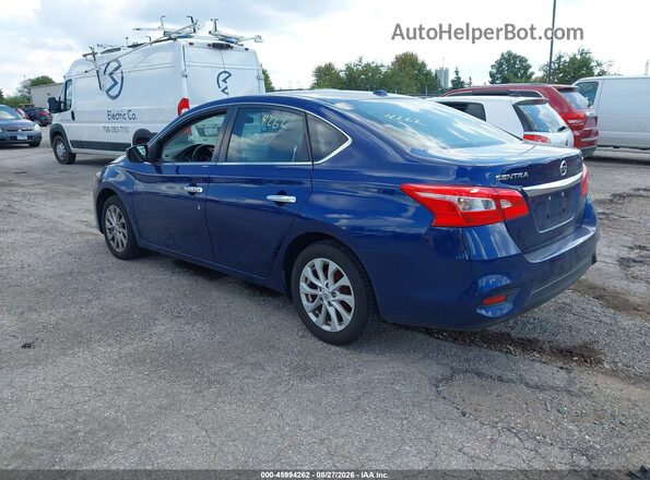3N1AB7AP8KY325316 2019 NISSAN SENTRA Blue Tył lewy