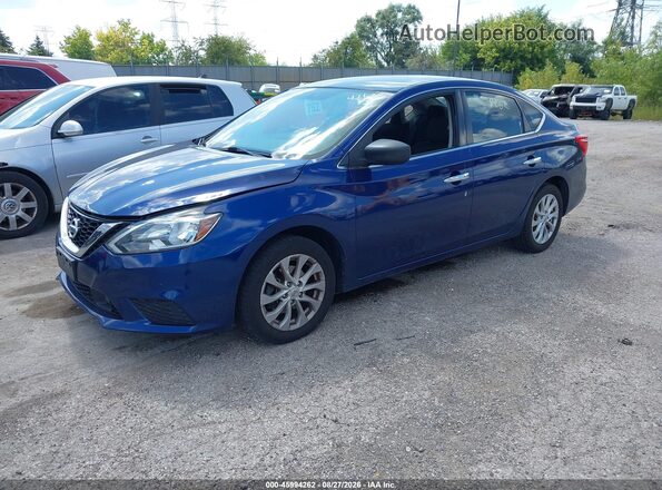 3N1AB7AP8KY325316 2019 NISSAN SENTRA Blue Przód lewy
