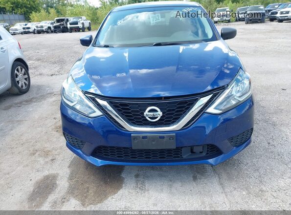 3N1AB7AP8KY325316 2019 NISSAN SENTRA Blue Widok zestawu wskaźników