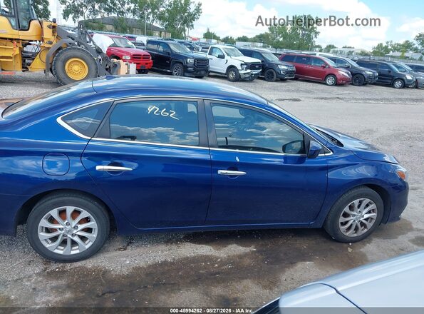 3N1AB7AP8KY325316 2019 NISSAN SENTRA Blue Widok wnętrza z tyłu