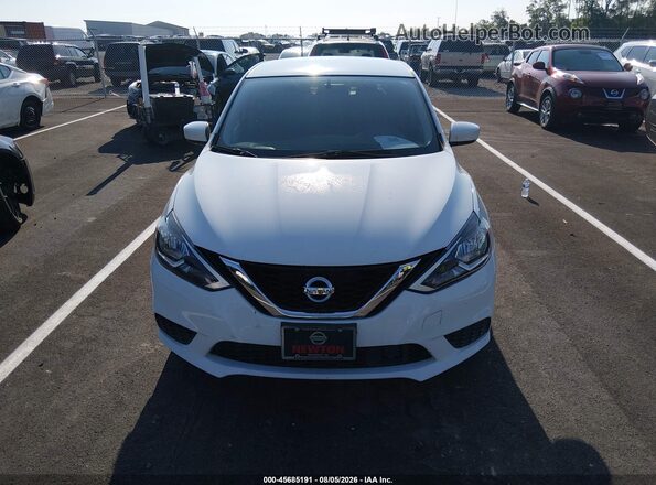 3N1AB7AP8KY332749 2019 NISSAN SENTRA White Սարքավորումների վահանակի տեսք