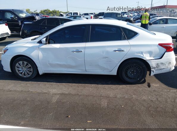 3N1AB7AP8KY332749 2019 NISSAN SENTRA White Սալոնի 360 աստիճան տեսք