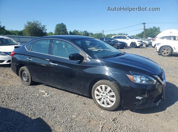 3N1AB7AP8KY351480 2019 NISSAN SENTRA Черный Передняя правая четверть