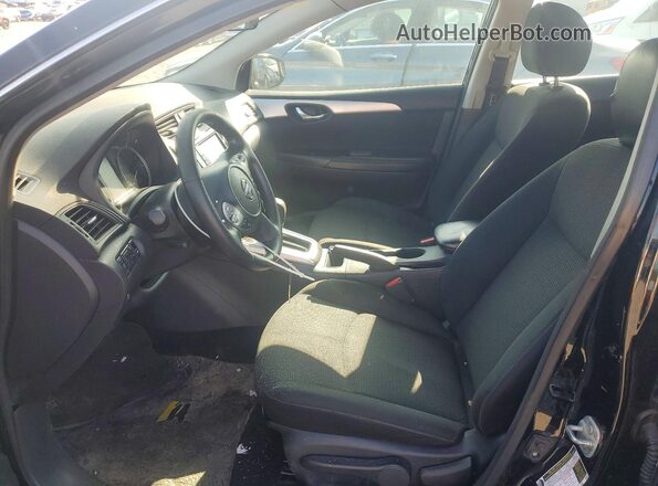 3N1AB7AP8KY351480 2019 NISSAN SENTRA Черный Вид салона спереди