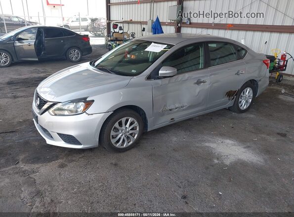 3N1AB7AP8KY352791 2019 NISSAN SENTRA Gray Передня ліва чверть