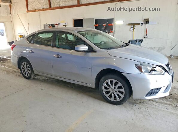 3N1AB7AP8KY355819 2019 NISSAN SENTRA Silver Передня права чверть