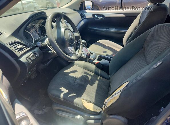 3N1AB7AP8KY358512 2019 NISSAN SENTRA Синий Вид салона спереди