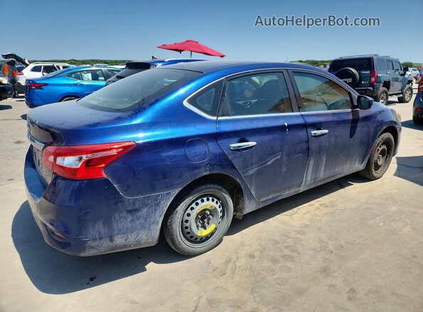 3N1AB7AP8KY358512 2019 NISSAN SENTRA Синий Задняя правая четверть