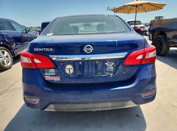 3N1AB7AP8KY358512 2019 NISSAN SENTRA Синий Вид сзади