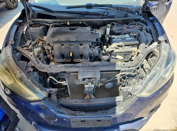 3N1AB7AP8KY358512 2019 NISSAN SENTRA Синий Вид задней части салона