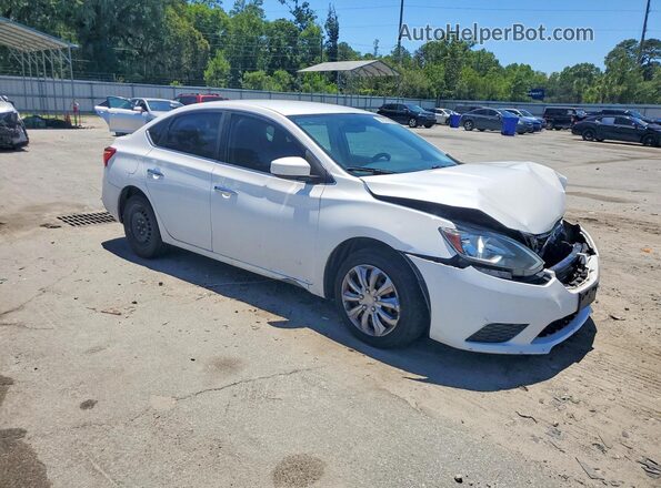 3N1AB7AP8KY366125 2019 NISSAN SENTRA White Delantero derecho