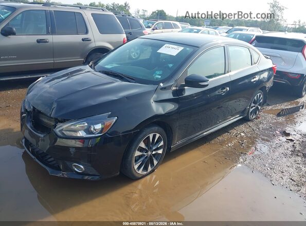 3N1AB7AP8KY374788 2019 NISSAN SENTRA Черный Передняя левая четверть
