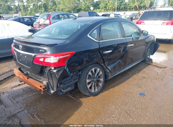3N1AB7AP8KY374788 2019 NISSAN SENTRA Черный Задняя правая четверть
