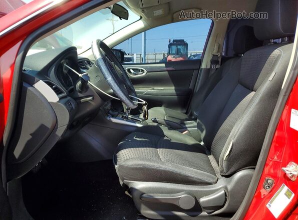 3N1AB7AP8KY376928 2019 NISSAN SENTRA Red Vista interior delantera