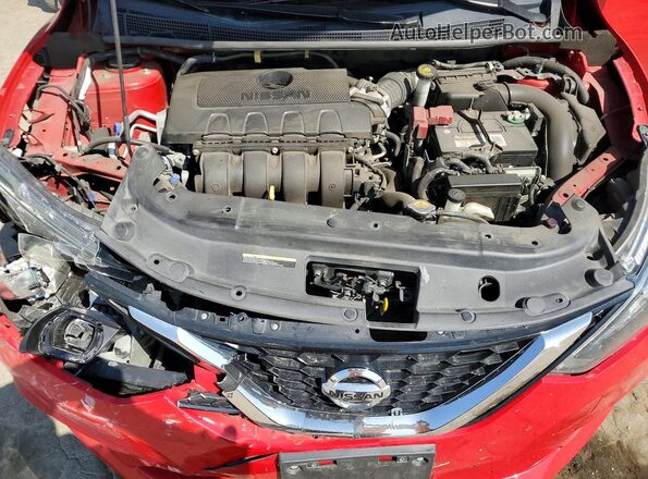 3N1AB7AP8KY376928 2019 NISSAN SENTRA Red Vista interior trasera