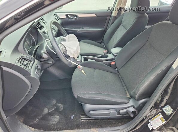 3N1AB7AP8KY403240 2019 NISSAN SENTRA Black Вид салону спереду