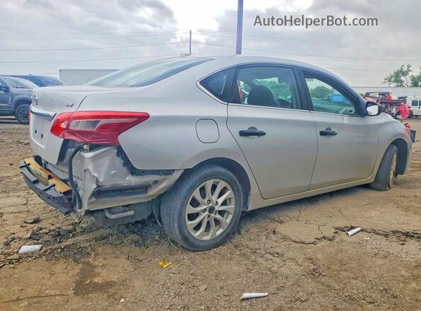 3N1AB7AP8KY453684 2019 NISSAN SENTRA Silver Trasero derecho