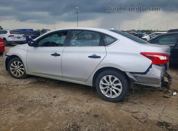3N1AB7AP8KY453684 2019 NISSAN SENTRA Silver Trasero izquierdo