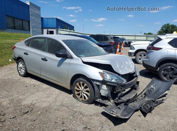 3N1AB7AP8KY453684 2019 NISSAN SENTRA Silver Delantero derecho