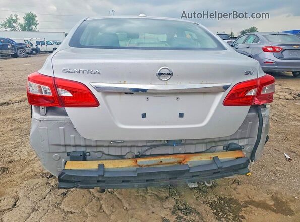 3N1AB7AP8KY453684 2019 NISSAN SENTRA Silver Vista trasera