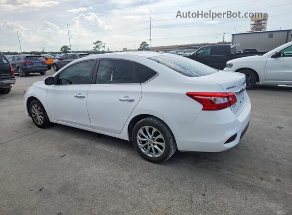 3N1AB7AP8KY458044 2019 NISSAN SENTRA Белый Задняя левая четверть