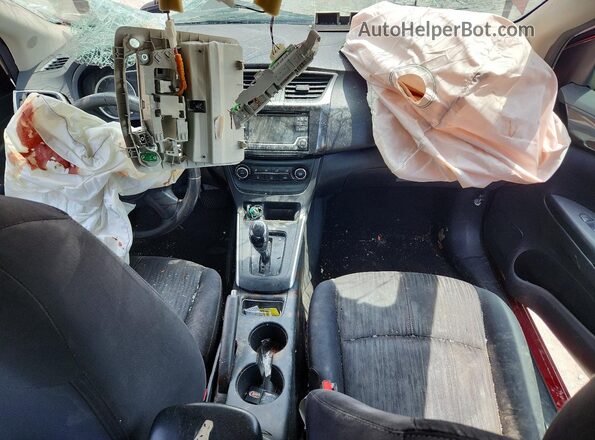 3N1AB7AP9GL642249 2016 NISSAN SENTRA Burgundy Widok deski rozdzielczej