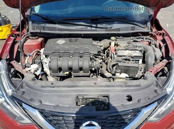 3N1AB7AP9HY281948 2017 NISSAN SENTRA Burgundy Widok wnętrza z tyłu