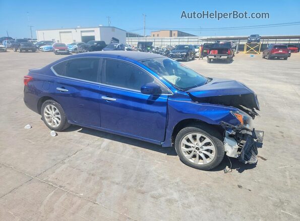 3N1AB7AP9HY330002 2017 NISSAN SENTRA Синий Передняя правая четверть