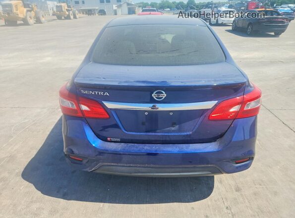 3N1AB7AP9HY330002 2017 NISSAN SENTRA Синий Вид сзади
