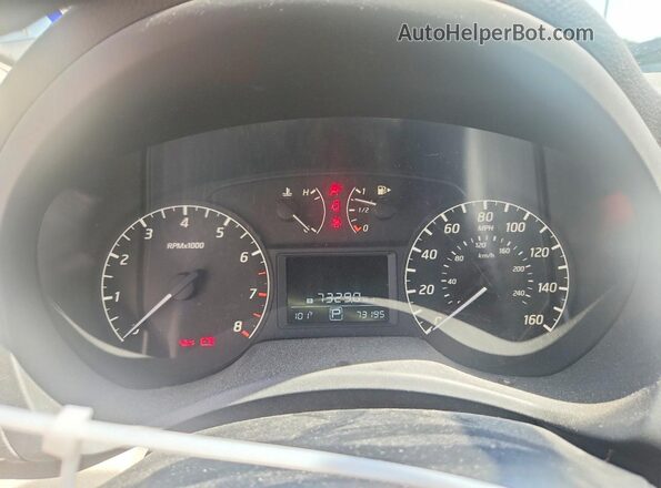 3N1AB7AP9HY330002 2017 NISSAN SENTRA Синий Вид щитка приборов