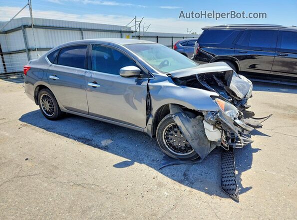 3N1AB7AP9HY374680 2017 NISSAN SENTRA Gray Delantero derecho