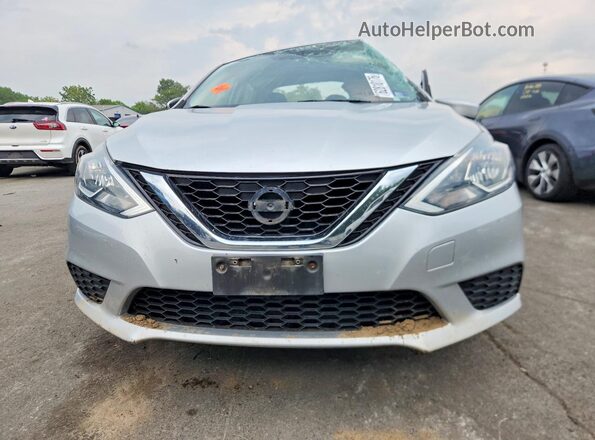 3N1AB7AP9HY393715 2017 NISSAN SENTRA Silver Front view