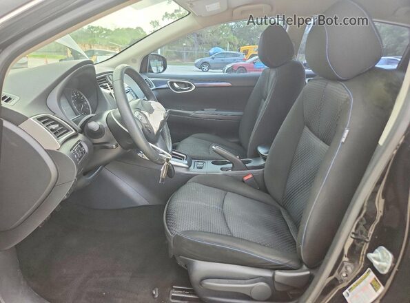 3N1AB7AP9JY234490 2018 NISSAN SENTRA Black წინა სალონის ხედი