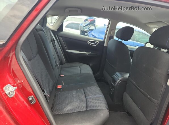 3N1AB7AP9JY307468 2018 NISSAN SENTRA Red Rear seats view