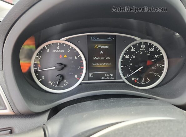 3N1AB7AP9JY307468 2018 NISSAN SENTRA Red Instrument cluster view