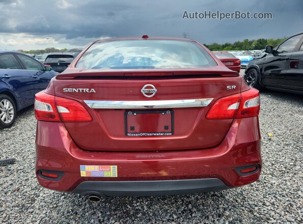3N1AB7AP9JY307468 2018 NISSAN SENTRA Red Rear view