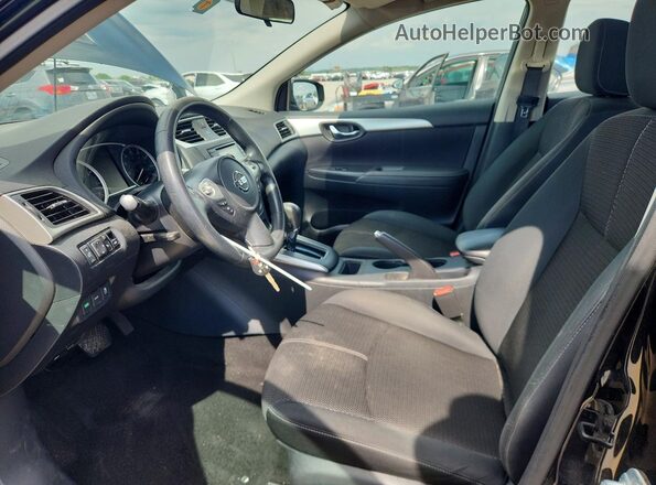 3N1AB7AP9JY343788 2018 NISSAN SENTRA Black Widok wnętrza z przodu