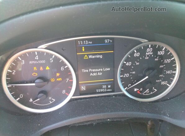 3N1AB7AP9KL603346 2019 NISSAN SENTRA White Widok zestawu wskaźników